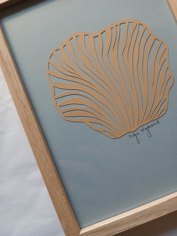 A5 papercut, indrammet  billede 2