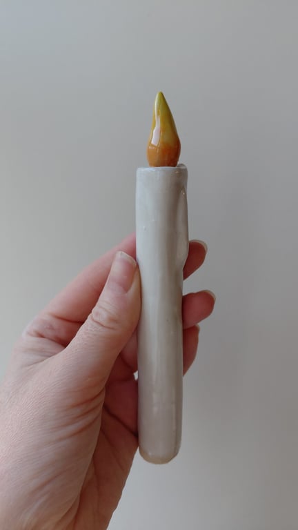 helt hvidt Evighedslys, kronelys, 15-18 cm billede 2