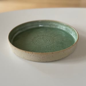 Solsikkefad, kobbergrønt - ø 25 cm – produktbillede