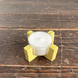 Fyrfadsholder, Solgul – produktbillede