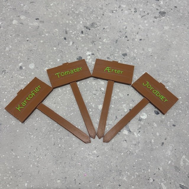 Planteskilte Vers. 2 - Med valgfri tekst. ( 10 stk )