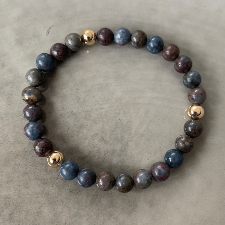 Naturlig safir armbånd 6 mm