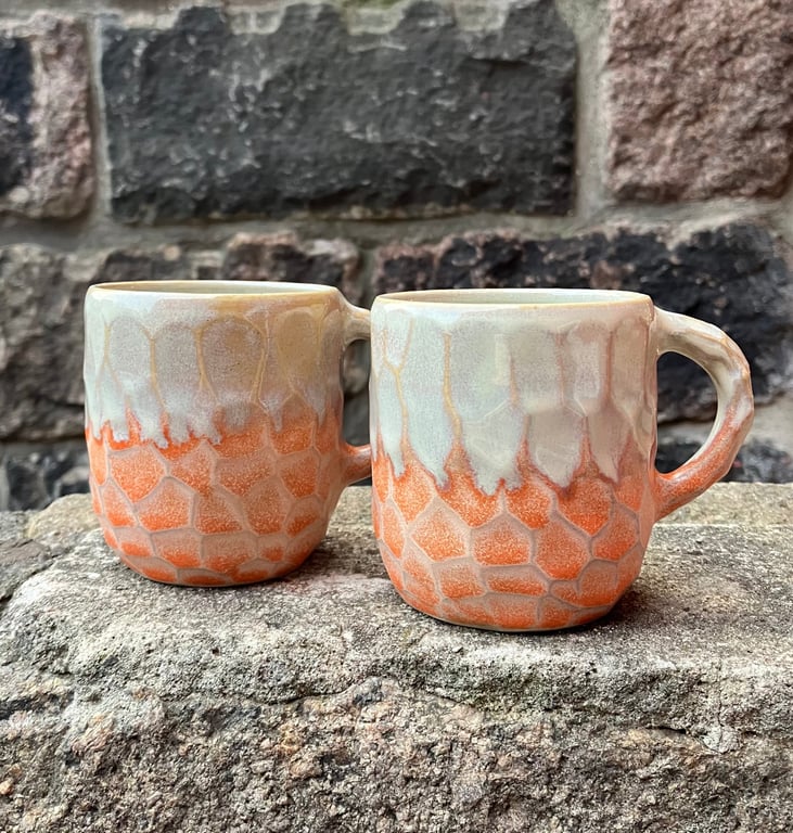 Facetskåret unika kop med hank billede 4