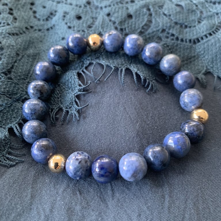 Afrikansk blue stone armbånd 8mm