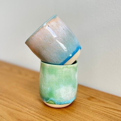 Blå-Glaseret kop