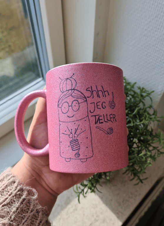 Krus: shhh jeg tæller Pink Glimmer