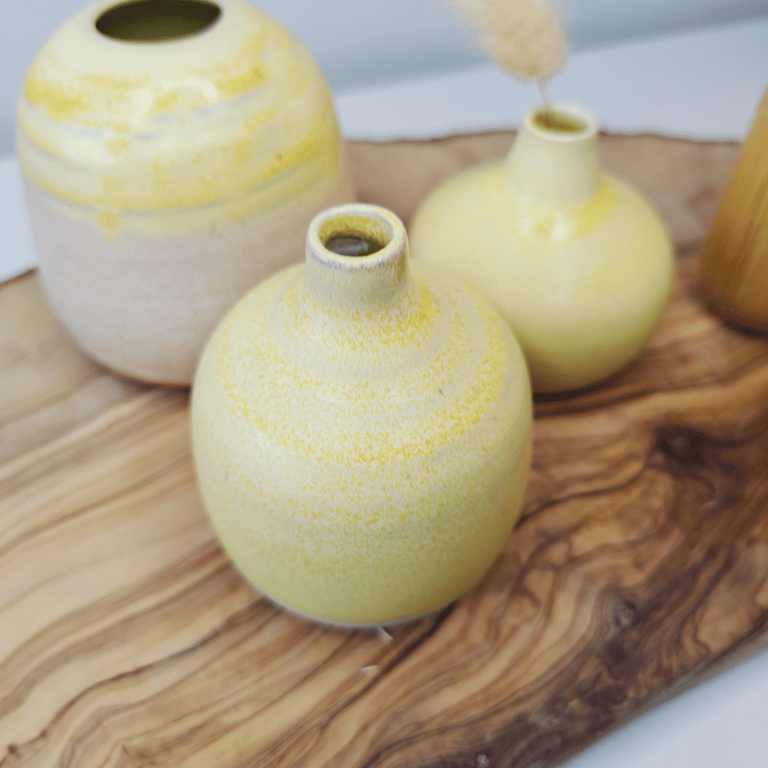 Gul mini vase billede 3