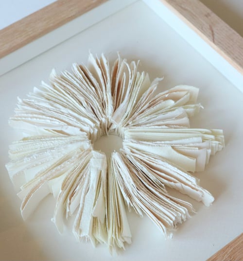 20x20cm relief papirværk, indrammet 