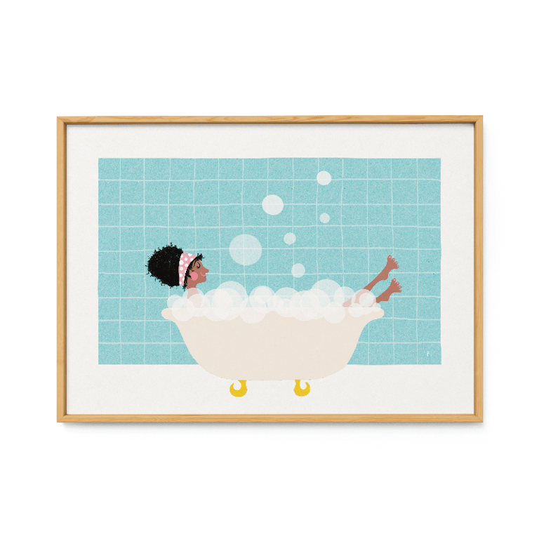 Glad i bad – sort – plakat   billede 2