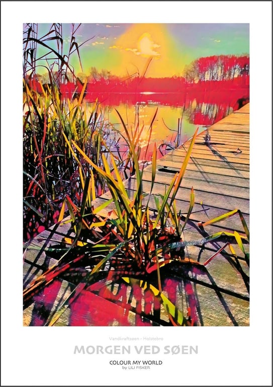 Morgen ved søen - Vandkraftsøen - A3 billede 2