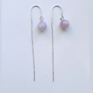 Øreringe med Kunzit – produktbillede