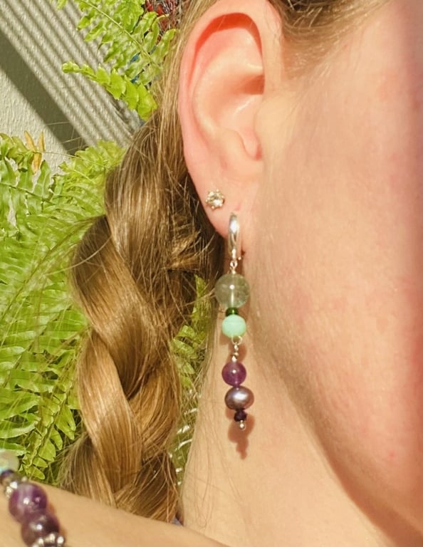 Ametyst og Grøn Fluorit billede 2