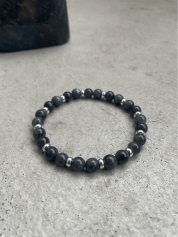 Sort Labradorit Perle - Kvalitet A