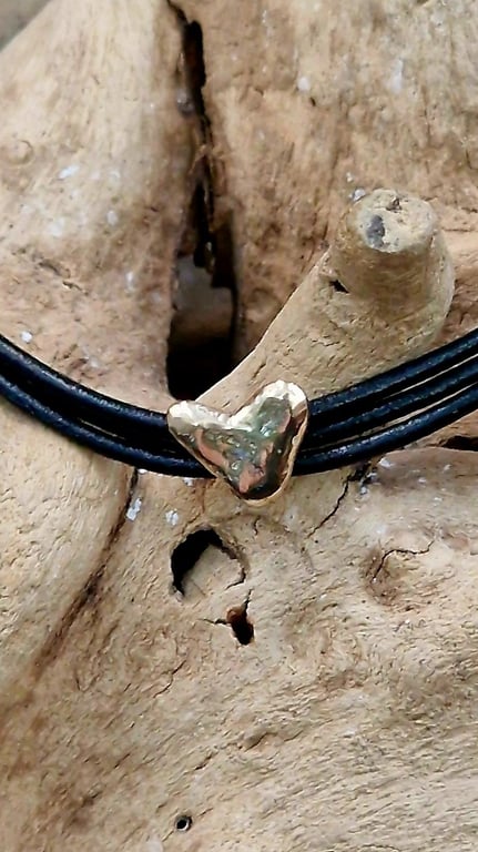 Unika guld hjerte vedhæng