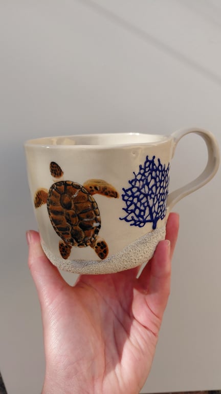 koraler kop, med fisk og Skildpadde 