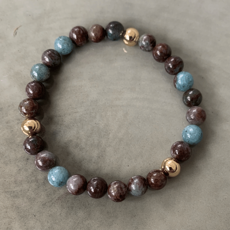 Sydafrikansk turkis armbånd 6mm