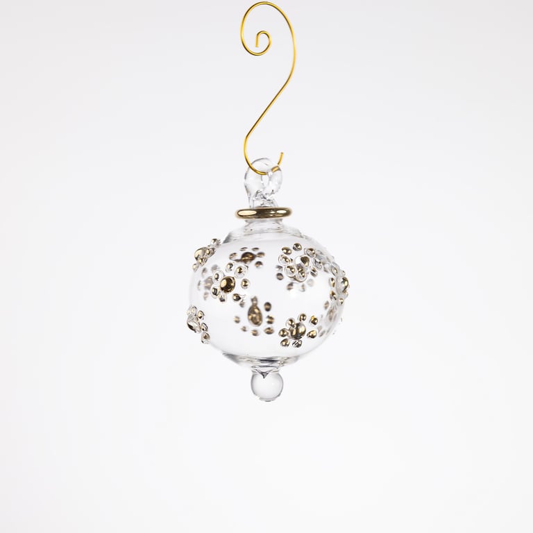 JULEKUGLE DESIGN 1021 KRYSTAL MED GULD