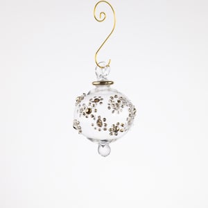 JULEKUGLE DESIGN 1021 KRYSTAL MED GULD – produktbillede