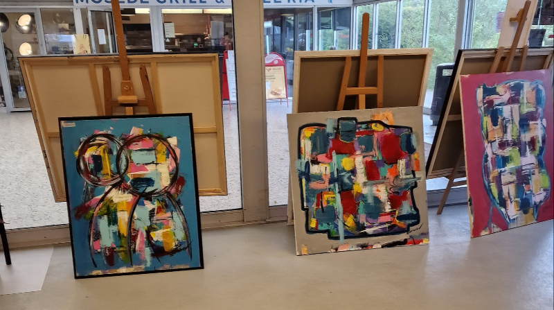 #1118 Maleri 100X100 cm billede 6