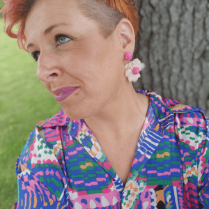 Belinda Ørehænger Pink – produktbillede