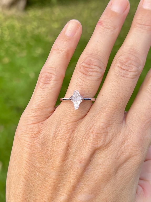BeYou ring med en Herkimer diamant nr. 15 billede 3
