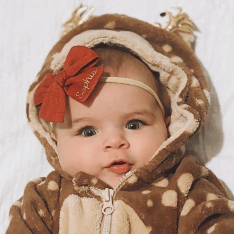 Julesløjfe med navn knotted