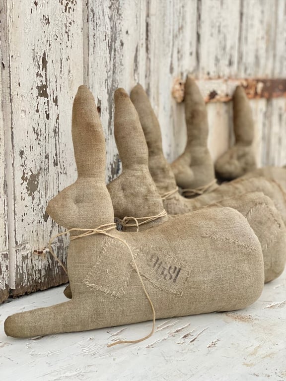 Håndsyet vintage hare. billede 3