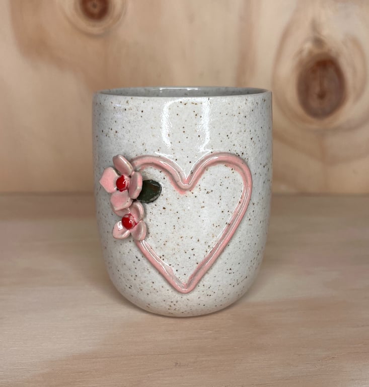 Valentinskop m. lyserødt hjerte