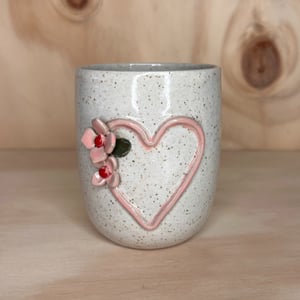 Valentinskop m. lyserødt hjerte – produktbillede