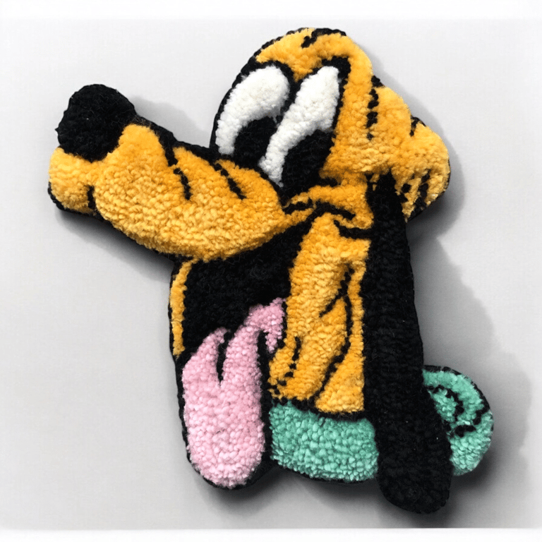 Tuftet tegneseriefigur som vægophæng i 100% uld billede 4