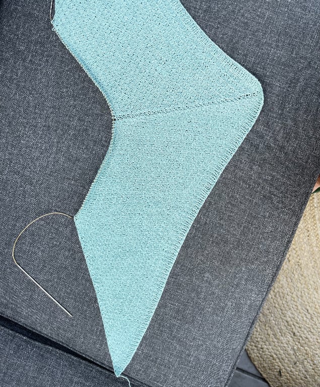 Kit: Bandana tørklæde i Elise garn (90% bomuld, 10% cashmere)   (5)