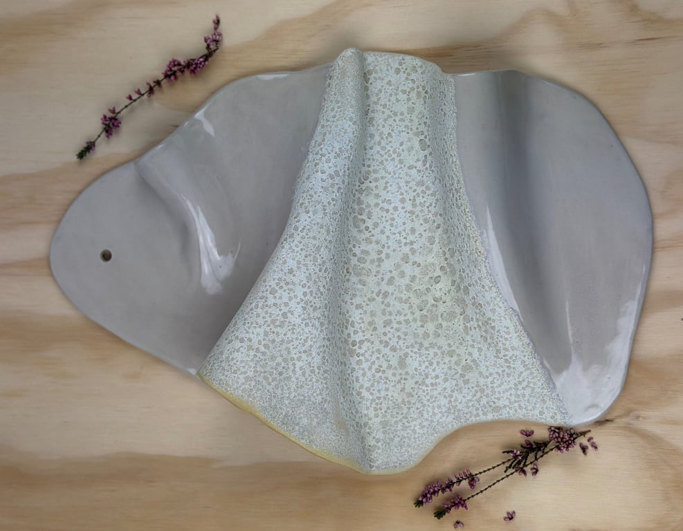 Beige med teksturer vægrelief - 38 x 26 cm billede 2