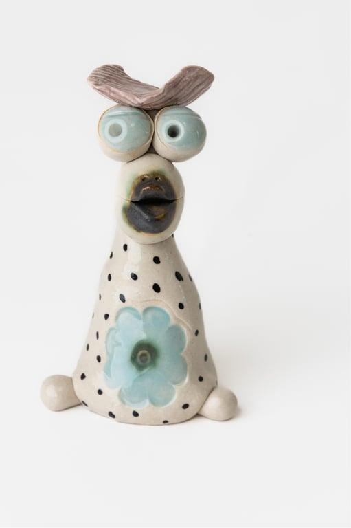 Blomster fugl m prikker