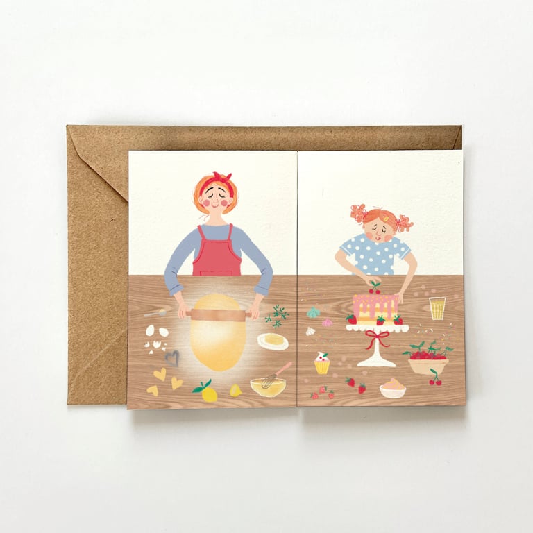 Fødselsdagsbagning – foldekort 