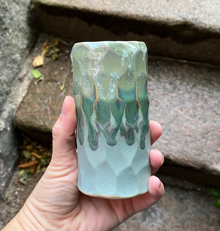 Vase, facetskåret  billede 2
