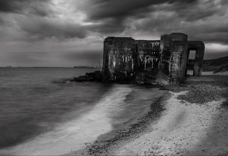 En spektakulær bunker på sønderstrand i Skagen en dramatisk eftermiddag 