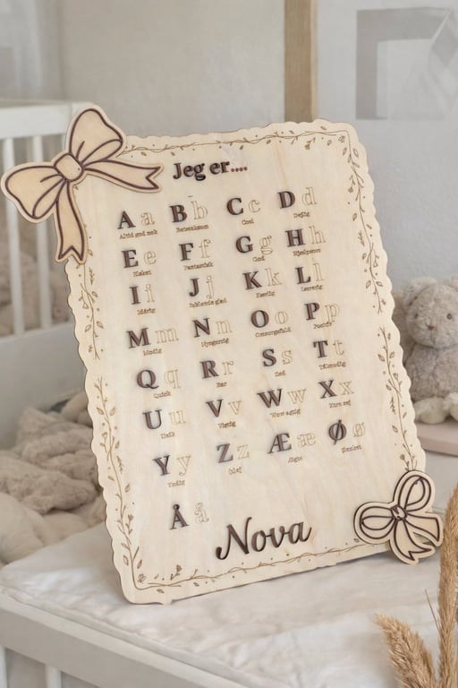 Personlig alfabet tavle 