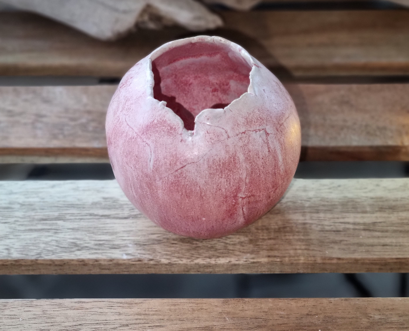 Lille kuglevase/skål, diameter 9 cm