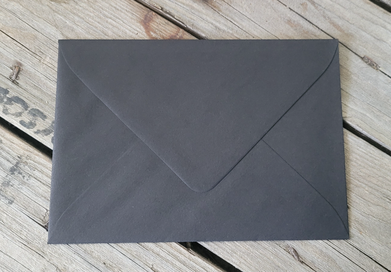Sort kuvert - 10x15 cm