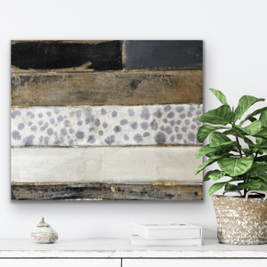 MALERI 45x55 FANTASIEN GÅR EN TUR PÅ MARKER MED MULD OG GULDSTØV I BÆKKEN – produktbillede