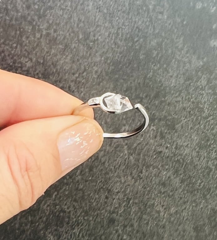 Beyou ring med en Herkimer diamant nr 6 billede 3