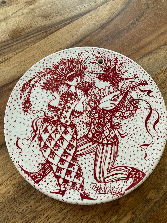 Bjørn Wiinblad - Februar /“Maskerade” - Rød