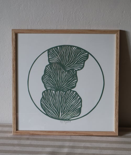 30x30cm papercut, salvie, indrammet 