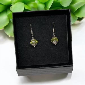 Grønne øreringe  – produktbillede