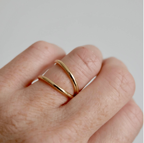 Loop ring slim forgyldt (5)