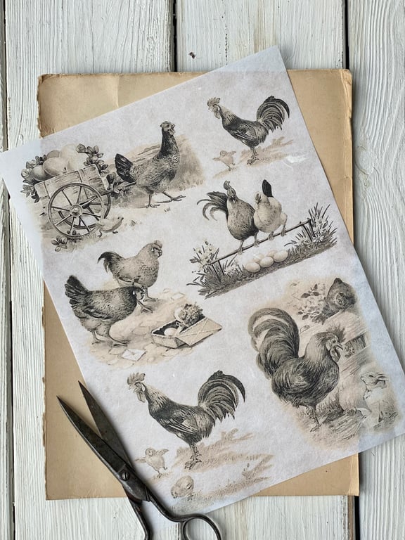 Decoupage papir - Påske motiver.