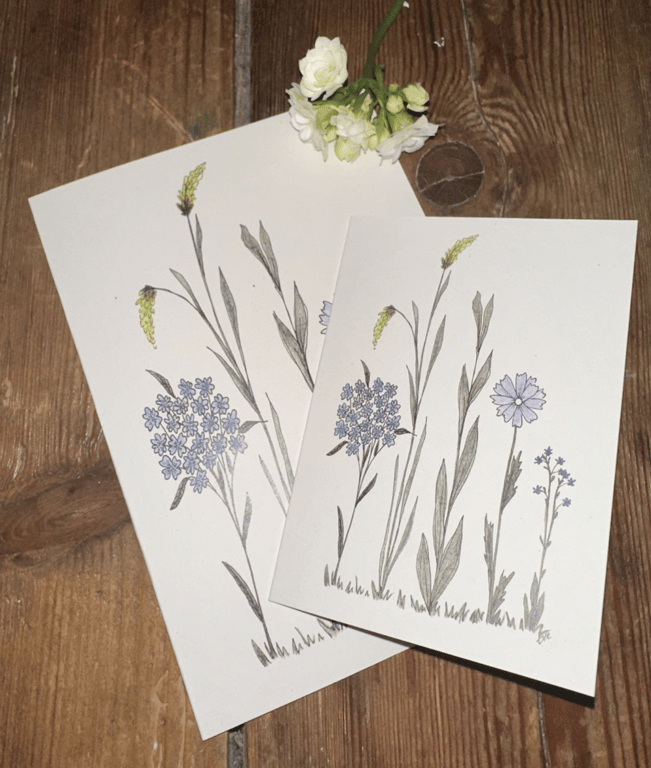 Blå med humle, kort nr 111