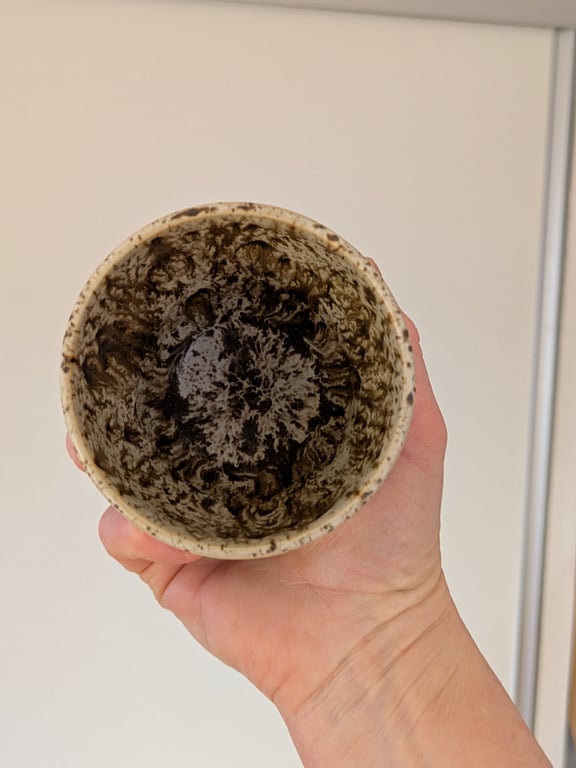 Cappuccino kop brunnistret/pebermynte  billede 2