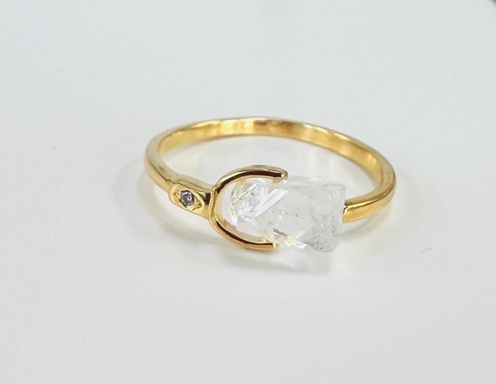 Beyou ring med en Herkimer diamant nr.2