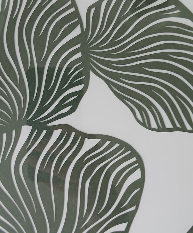 30x30cm papercut, skovgrøn, indrammet  billede 2